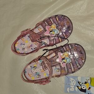 Bluey Toddler Girls Size 8 Ombre Jelly Fisherman Sandal New